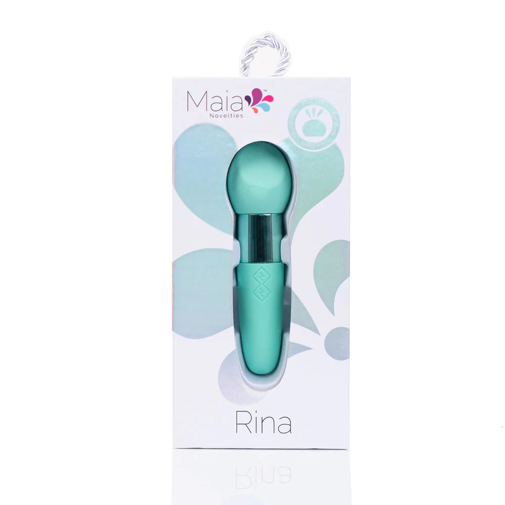 Rina Rechargeable Dual Motor Silicone 15- Function Vibrator - Green-Vibrators-Maia Toys-Andy's Adult World