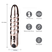 Lola 10 Function Vibrating Twisty Bullet - Rose Gold-Vibrators-Maia Toys-Andy's Adult World