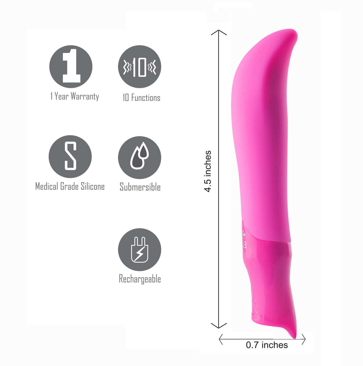 Maddie Silicone G-Spot Vibrator - Pink-Vibrators-Maia Toys-Andy's Adult World