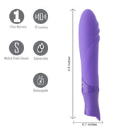 Margo Silicone Textured Bullet Vibrator - Neon Purple-Vibrators-Maia Toys-Andy's Adult World