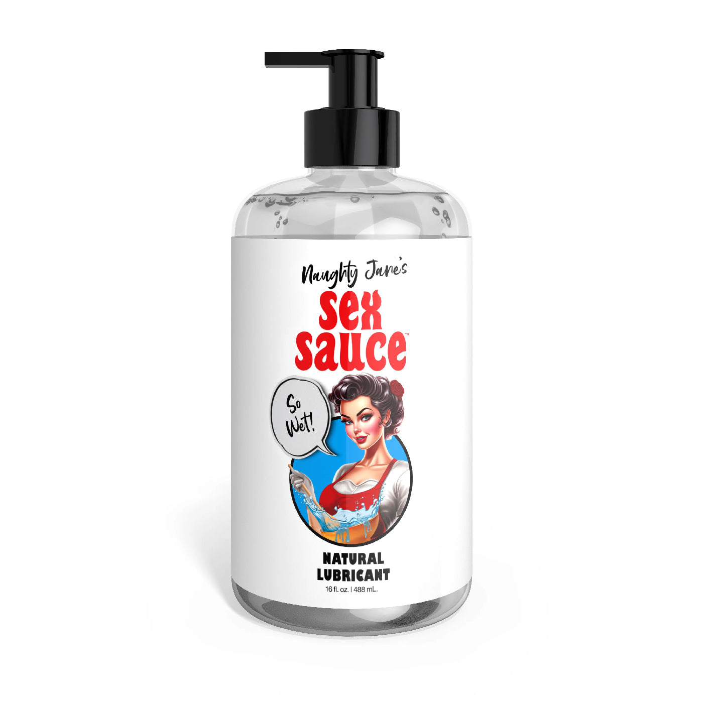 Naughty Jane's Sex Sauce Natural Lubricant 16oz-Lubricants Creams & Glides-XR Naughty Jane's-Andy's Adult World