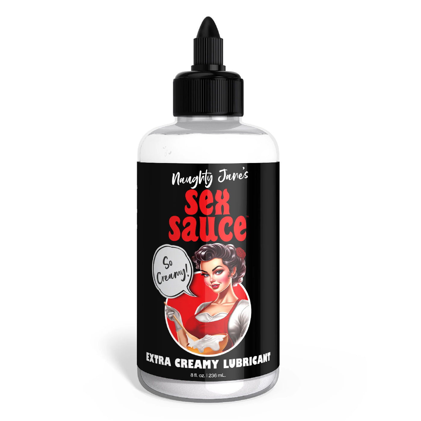 Naughty Jane's Sex Sauce Extra Creamy Lubricant 8 Oz-Lubricants Creams & Glides-XR Naughty Jane's-Andy's Adult World