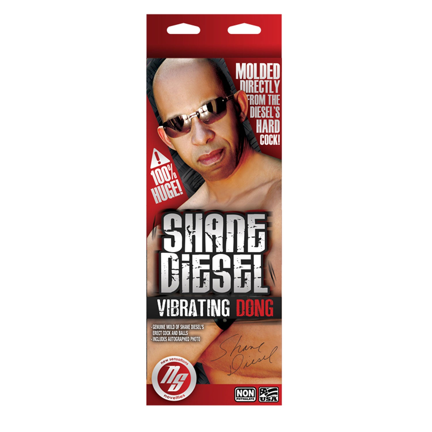 Shane Diesel 10" Vibrating Dildo - Tan-Dildos & Dongs-nsnovelties-Andy's Adult World