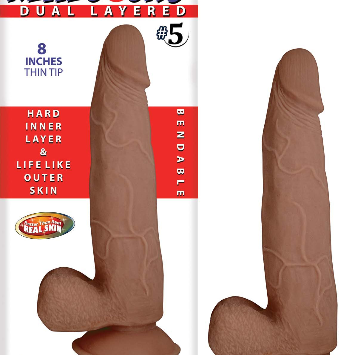 Realcocks Dual Layered #5 - Brown-Dildos & Dongs-Nasstoys-Andy's Adult World