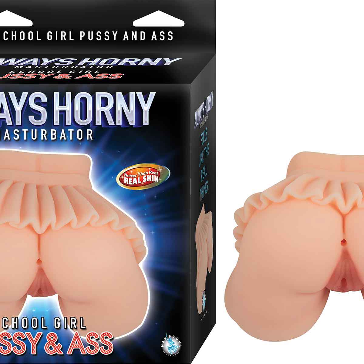 Always Horny Masturbator School Girl Pussy and Ass - White-Masturbation Aids for Males-Nasstoys-Andy's Adult World