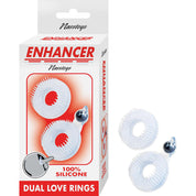 Enhancer Dual Love Rings - Clear-Cockrings-Nasstoys-Andy's Adult World