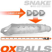 Snake Cocksheath - Clear Ice-Penis Extension & Sleeves-Oxballs-Andy's Adult World