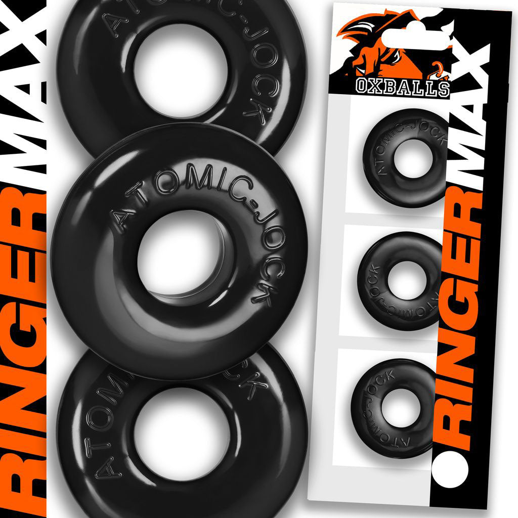 Ringer Max 3-Pack - Black-Cockrings-Oxballs-Andy's Adult World