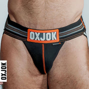 Slingjock Upthrust Slider-Strap Jock Black Iron - Large-Lingerie & Sexy Apparel-OXJok-Andy's Adult World