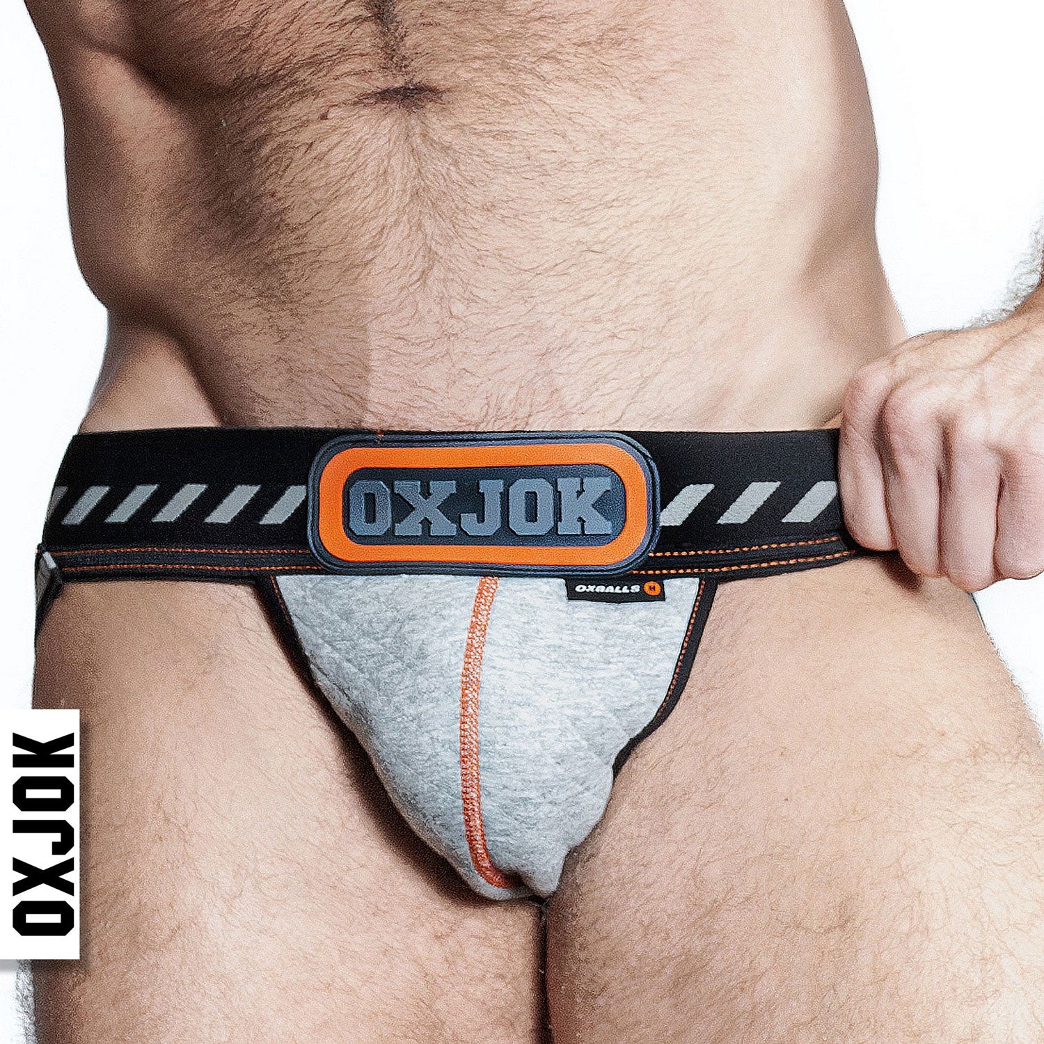 Packer Industrial Quilted Cargo Strapjock Mist Heather Medium-Lingerie & Sexy Apparel-OXJok-Andy's Adult World