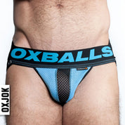 Airmesh Upthrust Slider-Strap Jock Sky Blue Small-Lingerie & Sexy Apparel-OXJok-Andy's Adult World