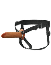 Fantasy X-Tensions Elite 6" Silicone Hollow Strap Dual Density Brown-Harnesses & Strap-Ons-Pipedream-Andy's Adult World