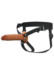 Fantasy X-Tensions Elite 7" Silicone Hollow Strap Dual Density - Brown-Harnesses & Strap-Ons-Pipedream-Andy's Adult World