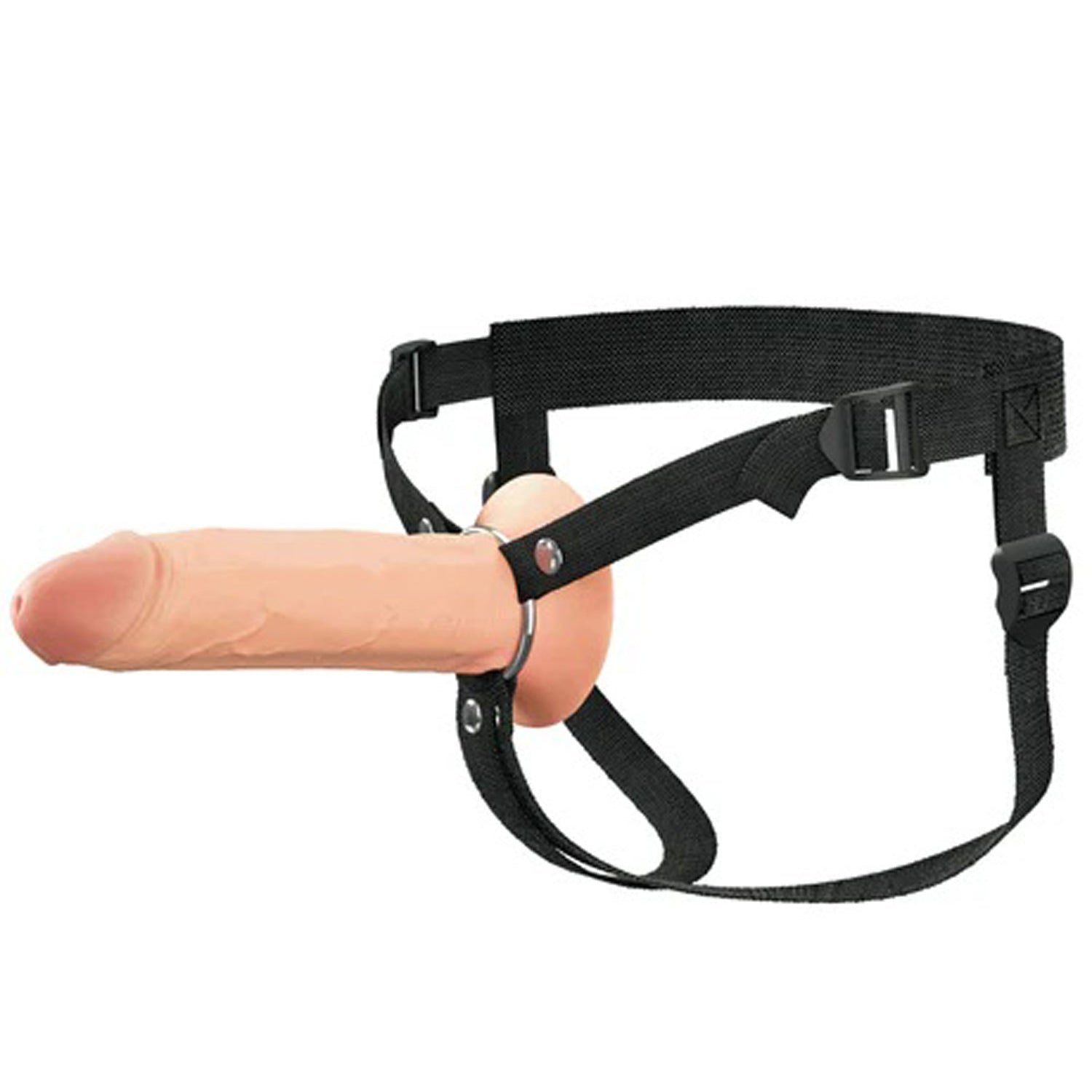 Fantasy X-Tensions Elite 8" Silicone Hollow Strap Dual Density - Light-Harnesses & Strap-Ons-Pipedream-Andy's Adult World