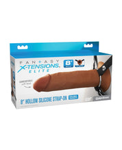 Fantasy X-Tensions Elite 8" Silicone  Hollow Strap Dual Density - Brown