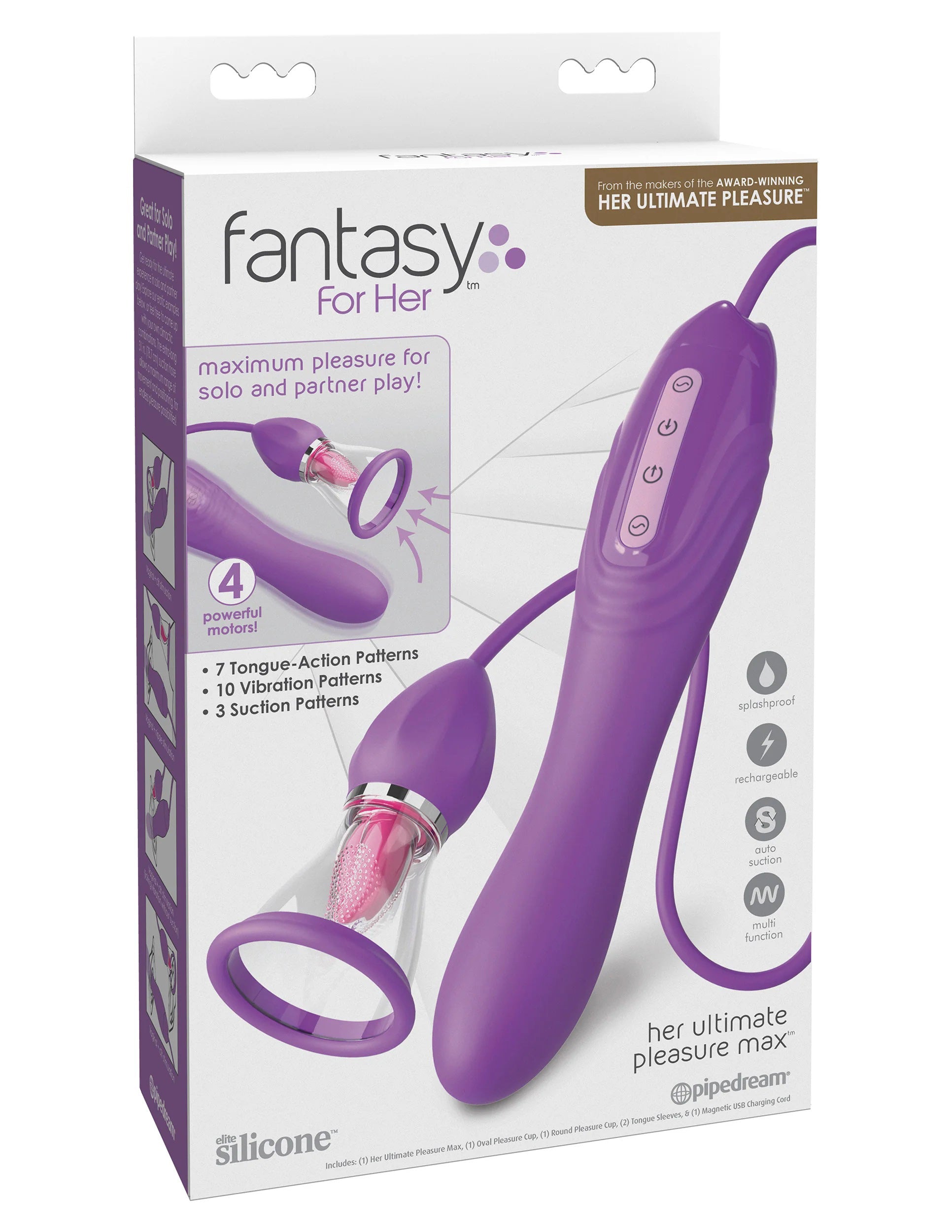 Her Ultimate Pleasure Max - Purple-Clit Stimulators-Pipedream-Andy's Adult World