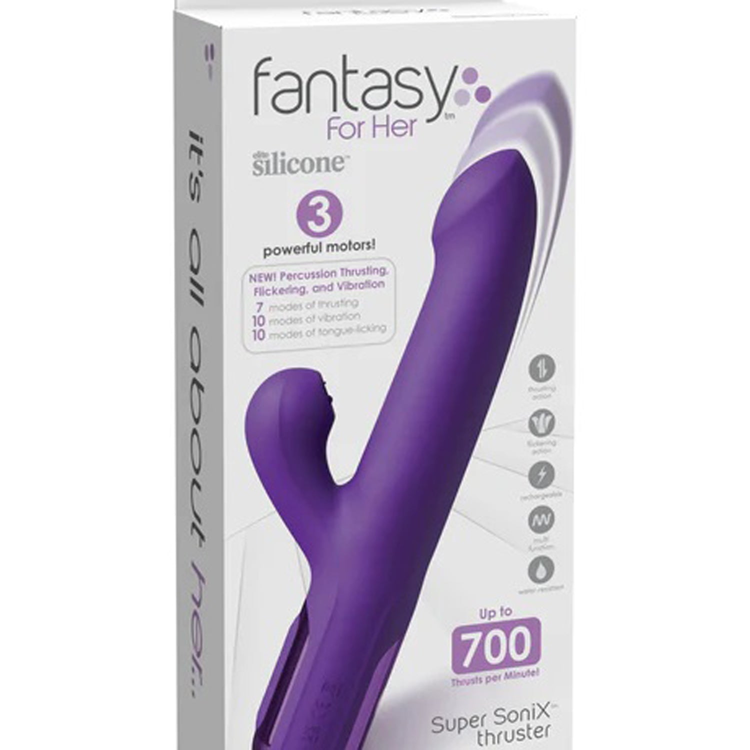 Fantasy for Her Super Sonix Thruster - Purple-Vibrators-Pipedream-Andy's Adult World