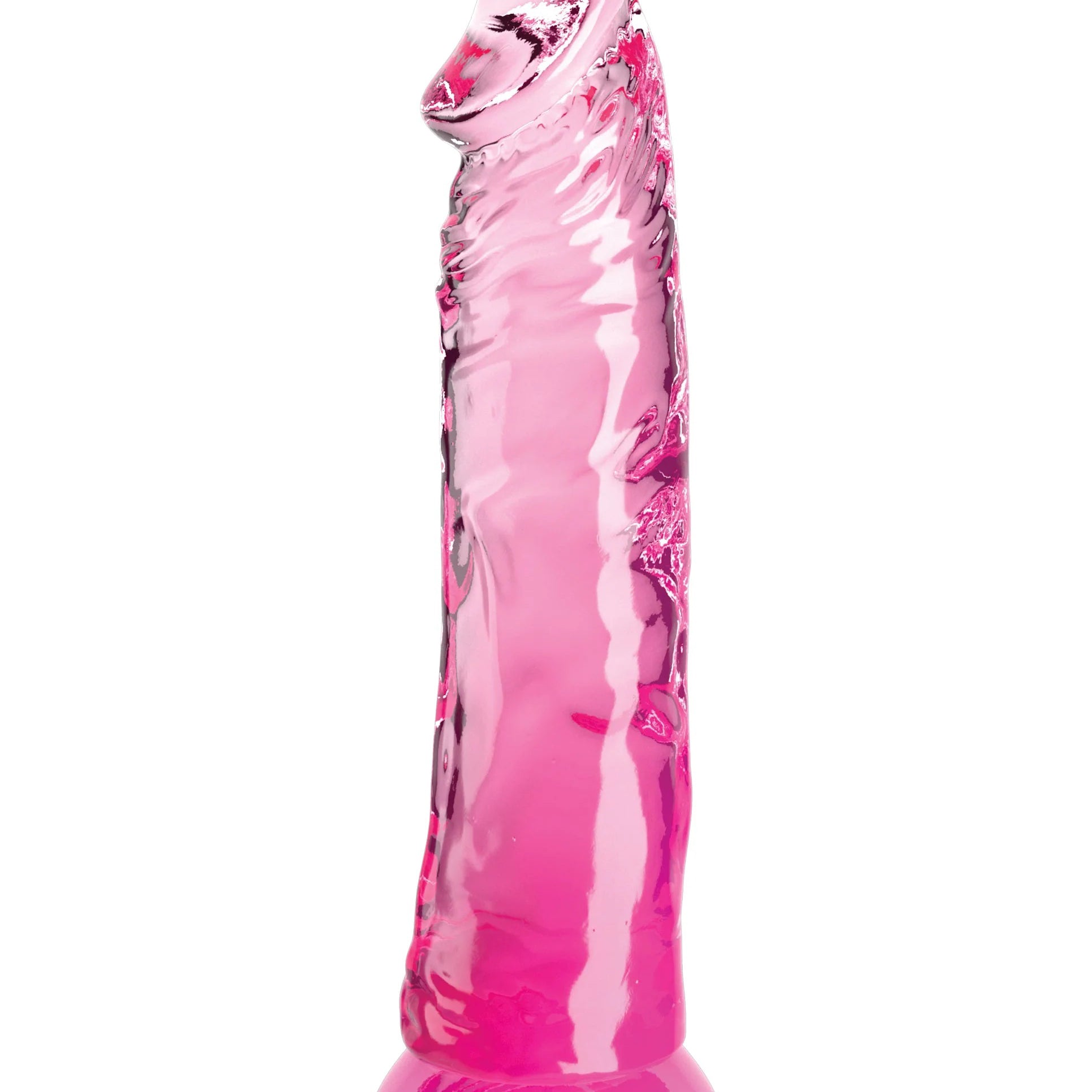 King Cock Clear 8 Inch - Pink-Dildos & Dongs-Pipedream-Andy's Adult World