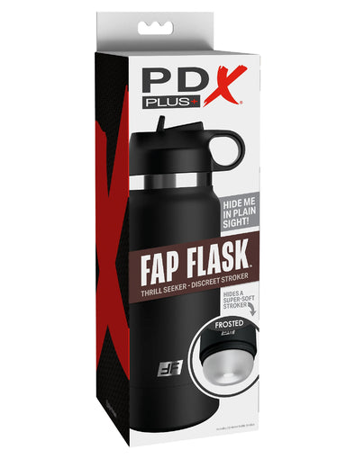 Fap Flask - Thrill Seeker - Black Bottle - Frosted-Masturbation Aids for Males-PDX Brands-Andy's Adult World