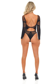 On Chokehold Bodysuit - One Size - Black-Lingerie & Sexy Apparel-Pink Lipstick-Andy's Adult World