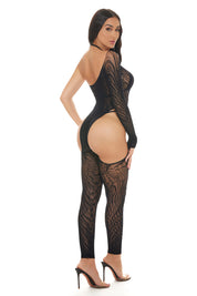 Star Sign Bodystocking Black - Os-Lingerie & Sexy Apparel-Pink Lipstick-Andy's Adult World