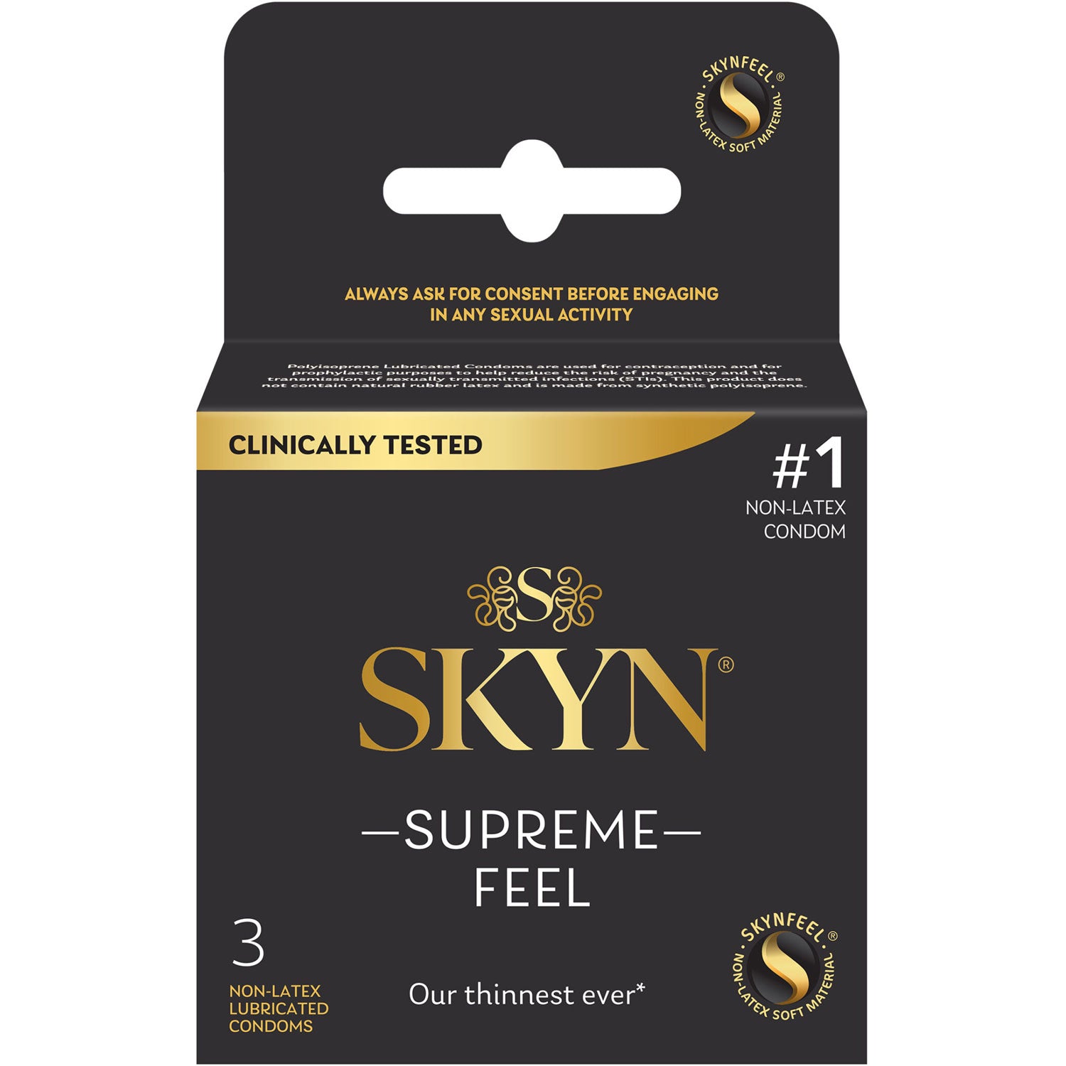 Skyn Supreme Feel 3 Count Condoms-Condoms-Paradise Marketing-Andy's Adult World