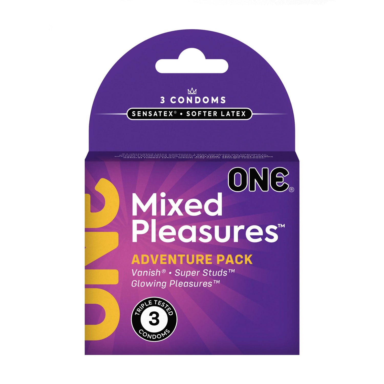 One Mixed Pleasures 3 Count Condoms-Condoms-Paradise Marketing-Andy's Adult World