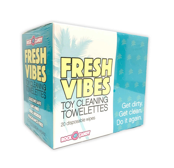 Fresh Vibes Individual Wipes - Box of 20-Toy Cleaners-Rock Candy-Andy's Adult World