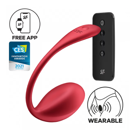 Shiny Petal - Connect App - Red-Vibrators-Satisfyer-Andy's Adult World