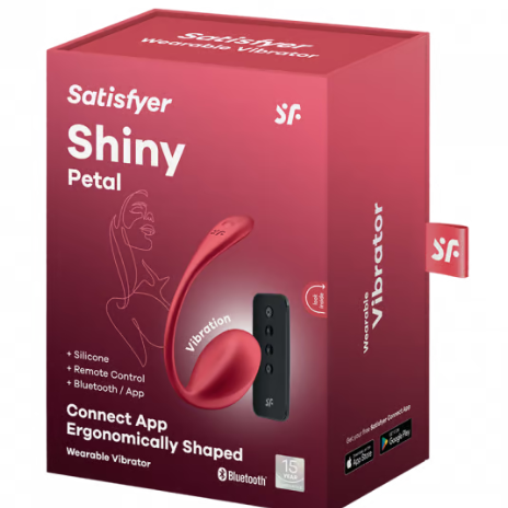 Shiny Petal - Connect App - Red-Vibrators-Satisfyer-Andy's Adult World