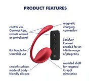 Shiny Petal - Connect App - Red-Vibrators-Satisfyer-Andy's Adult World