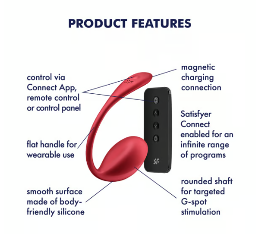 Shiny Petal - Connect App - Red-Vibrators-Satisfyer-Andy's Adult World