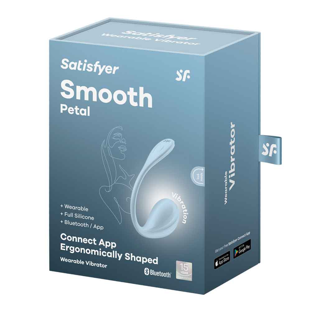 Smooth Petal Connect App - Light Blue-Vibrators-Satisfyer-Andy's Adult World