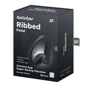 Ribbed Petal Connect App - Black-Vibrators-Satisfyer-Andy's Adult World