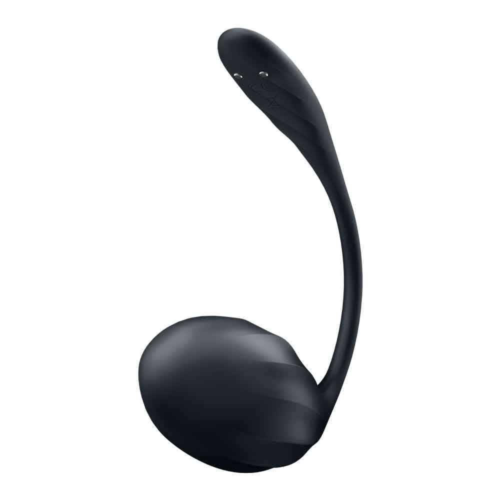 Ribbed Petal Connect App - Black-Vibrators-Satisfyer-Andy's Adult World