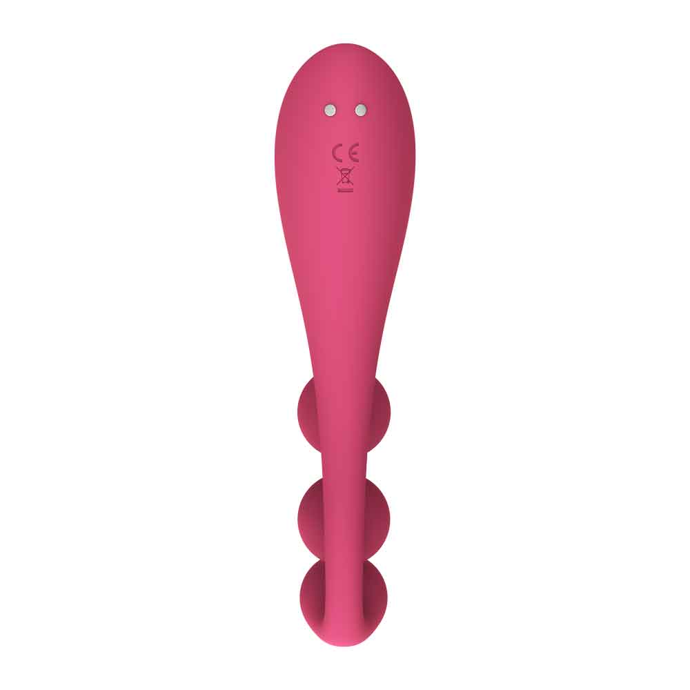 Tri Ball 1 Lay on Vibrator - Red-Vibrators-Satisfyer-Andy's Adult World