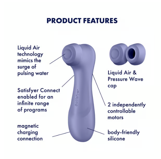 Pro 2 Generation 3 Connect App - Lilac-Clit Stimulators-Satisfyer-Andy's Adult World