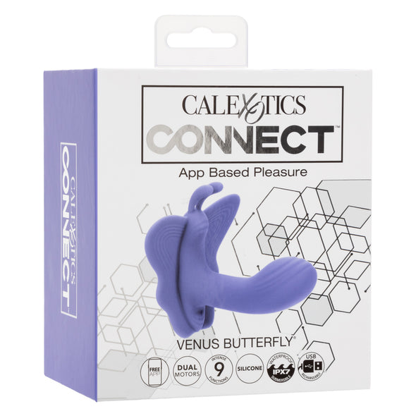 Calexotics Connect Venus Butterfly - Periwinkle-Vibrators-CalExotics-Andy's Adult World