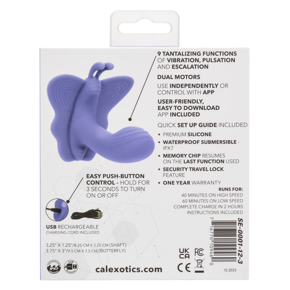 Calexotics Connect Venus Butterfly - Periwinkle-Vibrators-CalExotics-Andy's Adult World