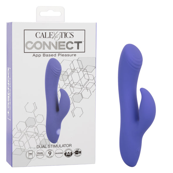 Calexotics Connect Dual Stimulator - Periwinkle-Vibrators-CalExotics-Andy's Adult World