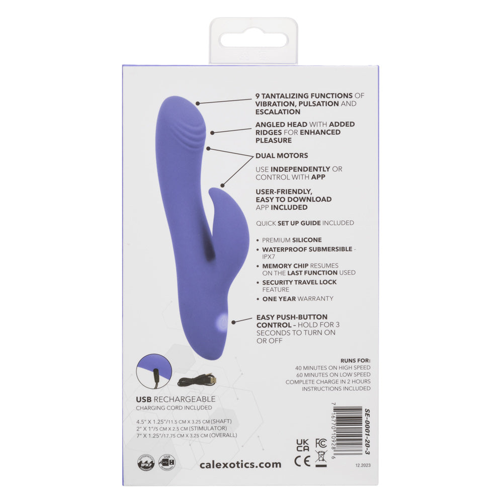 Calexotics Connect Dual Stimulator - Periwinkle-Vibrators-CalExotics-Andy's Adult World