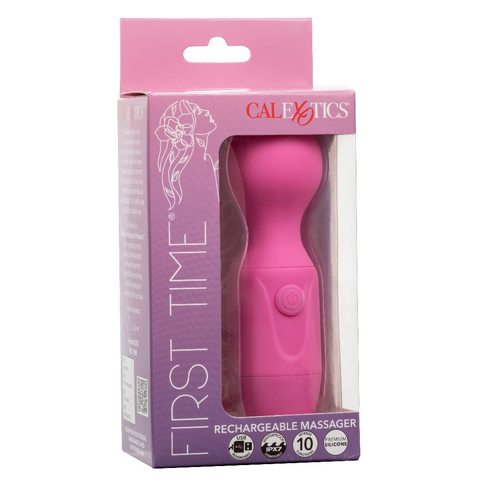 First Time Rechargeable Massager - Pink-Massagers-CalExotics-Andy's Adult World