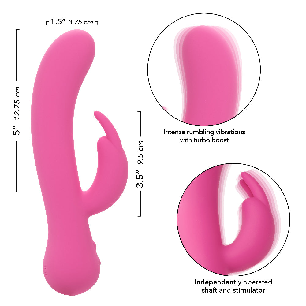 First Time Rechargeable Bunny - Pink-Vibrators-CalExotics-Andy's Adult World