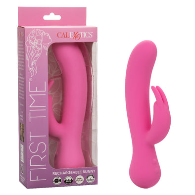 First Time Rechargeable Bunny - Pink-Vibrators-CalExotics-Andy's Adult World