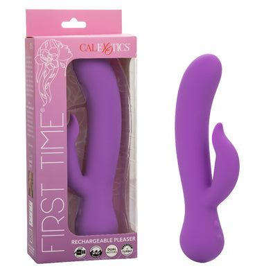 First Time Rechargeable Pleaser - Purple-Vibrators-CalExotics-Andy's Adult World