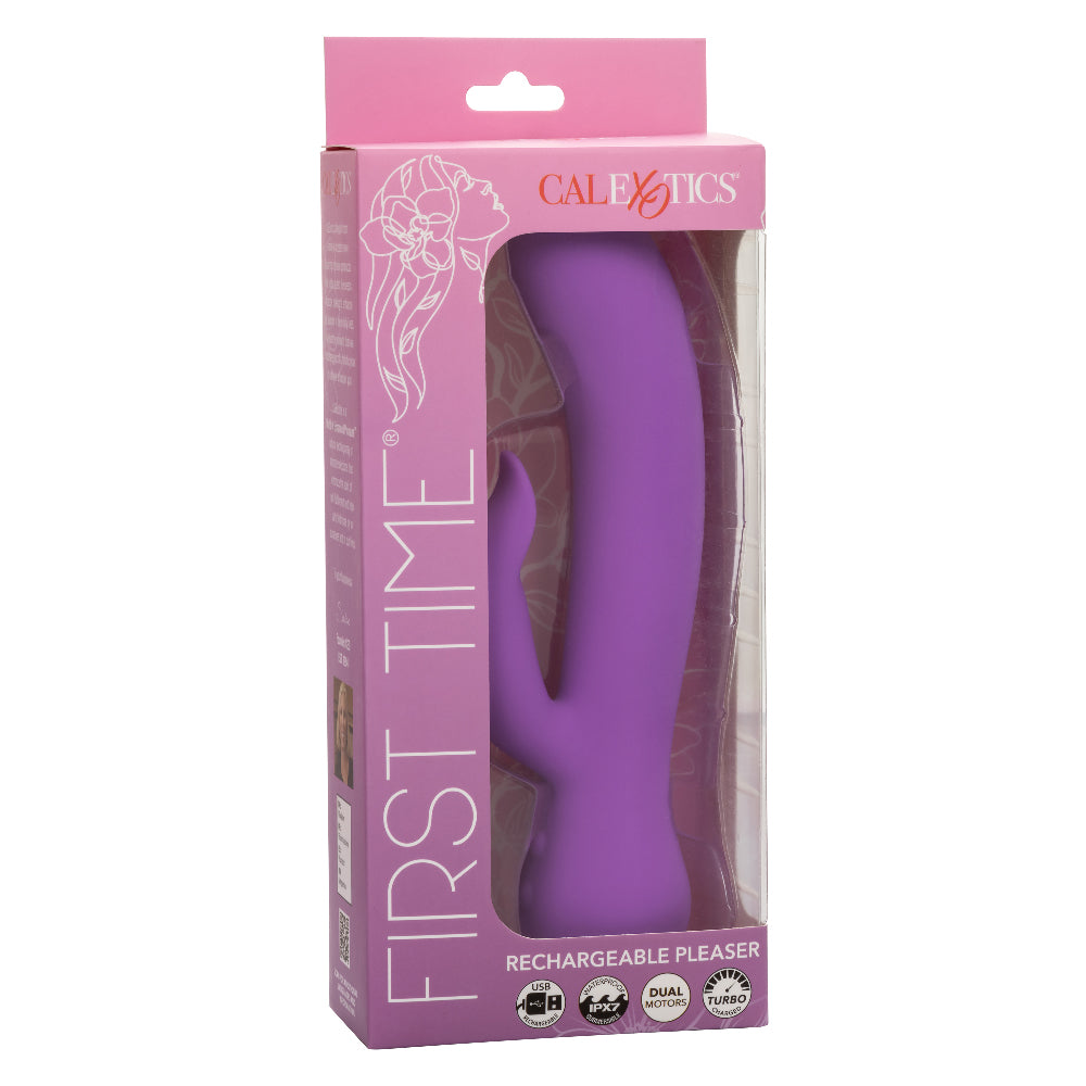 First Time Rechargeable Pleaser - Purple-Vibrators-CalExotics-Andy's Adult World