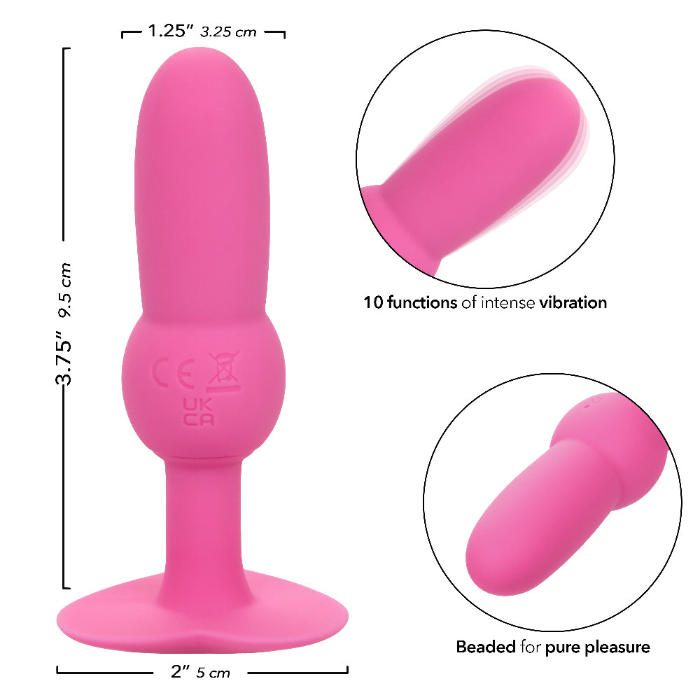 First Time Vibrating Beaded Probe - Pink-Anal Toys & Stimulators-CalExotics-Andy's Adult World