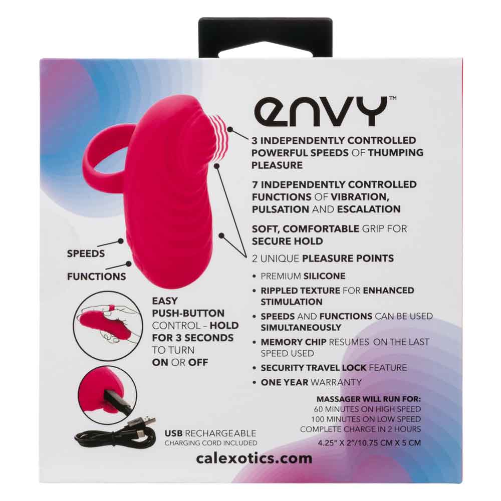 Envy Handheld Thumping Massager - Pink-Vibrators-CalExotics-Andy's Adult World