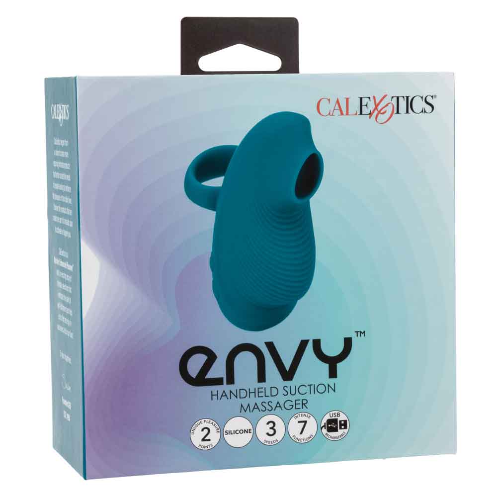 Envy Handheld Suction Massager - Blue-Vibrators-CalExotics-Andy's Adult World