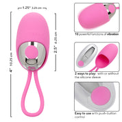 Turbo Buzz Bullet With Removable Silicone Sleeve - Pink-Vibrators-CalExotics-Andy's Adult World